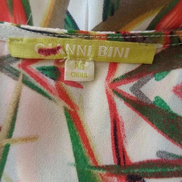 Gianni Bini Romper Birds of Paradise White Tropical - Picture 6 of 7